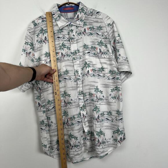 Tommy Bahama Shirt Men’s Large Tropical Hawaiian Short Sleeve Button Shirt. - Picture 4 of 7